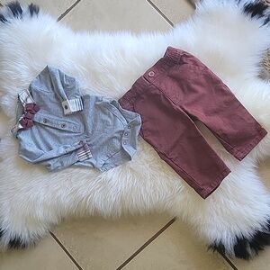 Dress up baby boy bow tie outfit